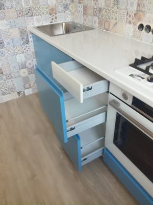 Кухня в голубых оттенках