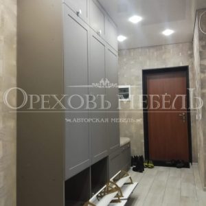 Шкаф с распашными дверьми серого цвета