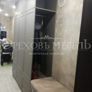 Шкаф с распашными дверьми серого цвета